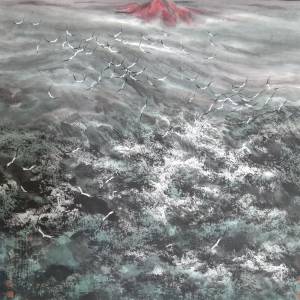 出售一張山水名家宋雨桂保真作品