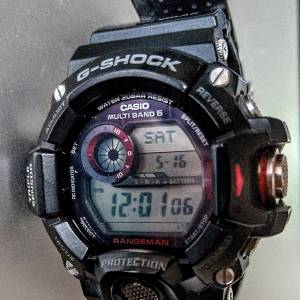 九成新CASIO G-Shock GW-9400 黑貓 Rangeman Tough Solar太陽光能充電 運動錶