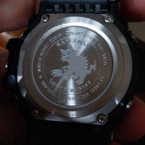 九成新CASIO G-Shock GW-9400 黑貓 Rangeman 三重感應 Tough Solar太陽光能充電 運動...
