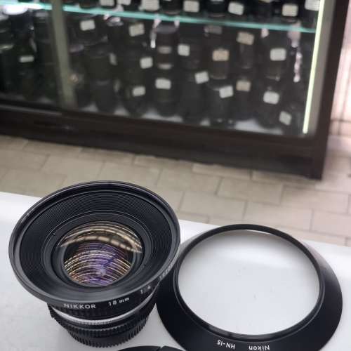 NIKON 18MM F4 + HN-15 HOOD Ai MOUNT 95% NEW