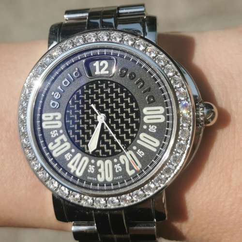 Gerald Genta Jumping hour Retro Sport 飛返 鑽石錶