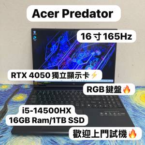 (RTX4050電競機 AcerPredator 165Hz🔥) Acer  Predator Helios Neo /8,16,24,32GB ...