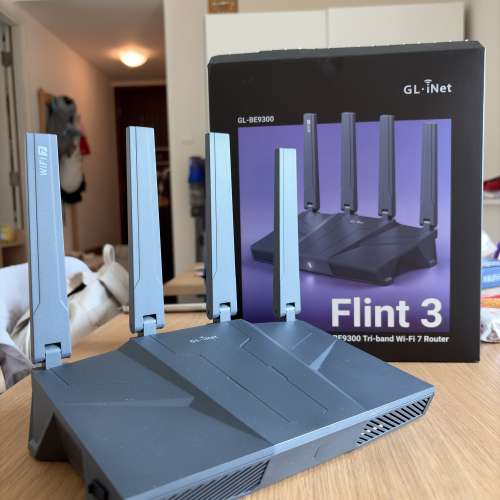 GL.iNet Flint 3 WiFi 7 三頻Router (BE9300) - 5x 2.5G Ports