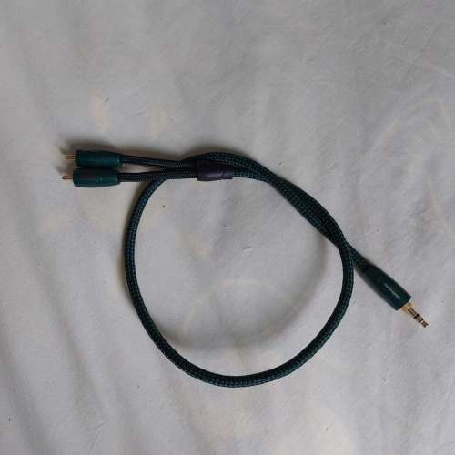 AudioQuest Evergreen 3.5mm 轉 2 RCA 音頻線 [0.6m (1 ft 11 in)]