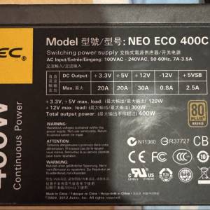 ANTEC NEO ECO 400W PSU POWER SUPPLY 火牛