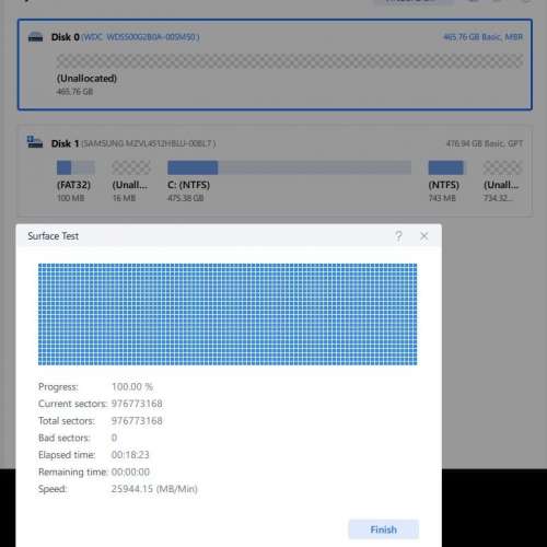 WD Blue 3D NAND SATA SSD 512GB Power on time only 550 hour 通電時間僅550小時