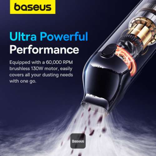 Baseus A5 Car Vacuum Cleaner 16000Pa. **130W brushless Motor-ULTRA Powerful **