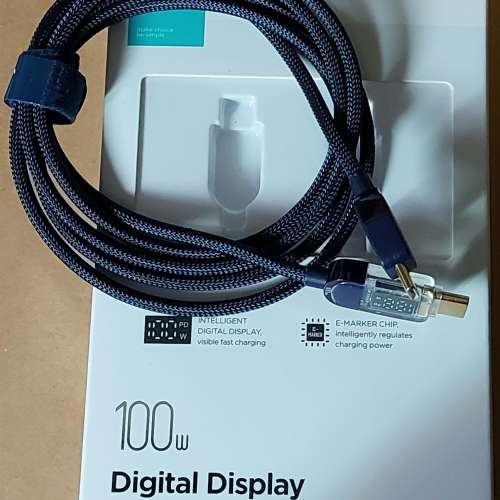 JOYROOM 100W Type-C to Type-C 即時功率顯示充電線 1.2M