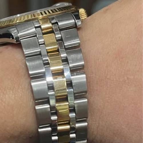 新裝 Tudor 74033 金鋼 少有黑面金字 特價$9999