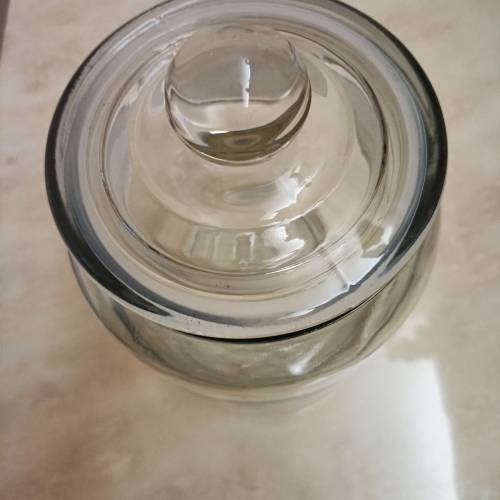 5寸直徑X8寸高玻璃器皿連密封蓋冚
