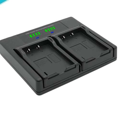 NIJIA LCD Display USB-C Dual Charger For PANASONIC DMW-BCM13 Lithium-Ion Battery