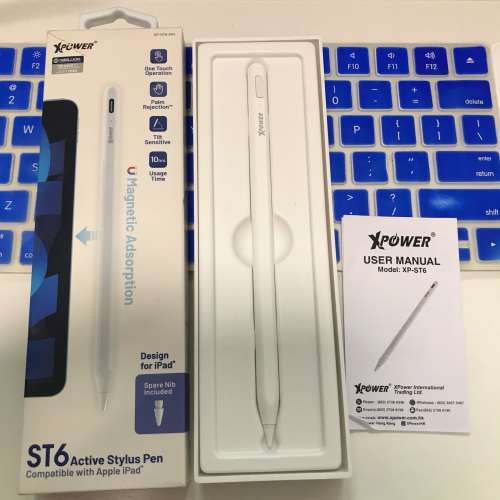 📱 XPOWER ST6 Active Stylus Pen compatible with APPLE iPad like NEW 磁吸主動式...