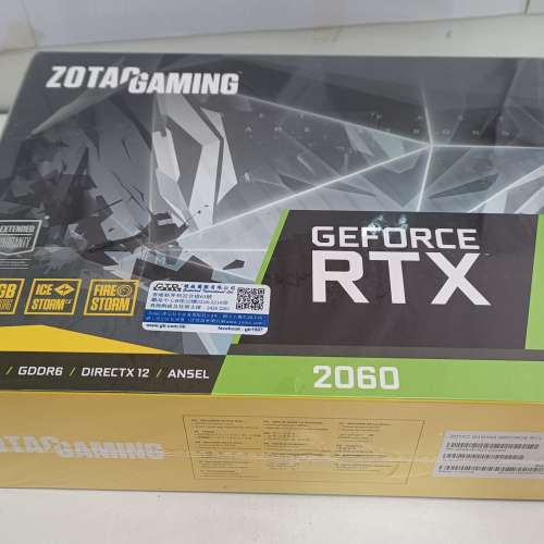 全新 Zotac RTX 2060 12G OC