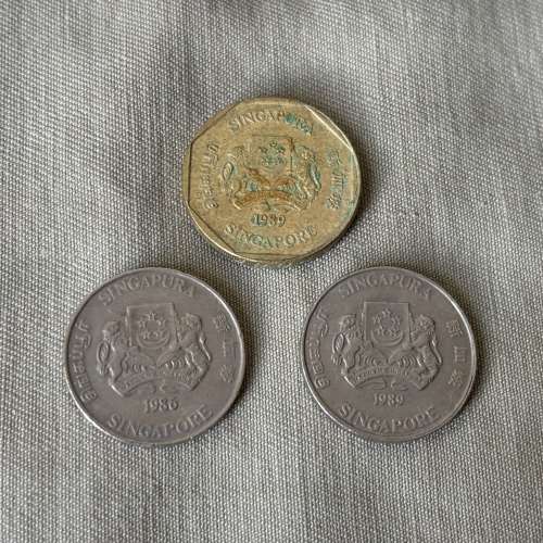 新加坡 1986 及 89年硬幣