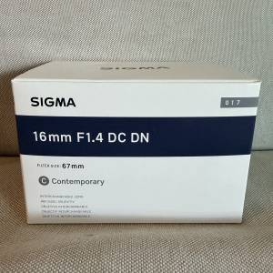 Sigma 16mm F 1.4 DC DN Sony E Mount