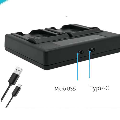 NIJIA DMW-BCM13E / DMW-BCM13 Lithium-Ion Battery With LCD Display USB-C Dual