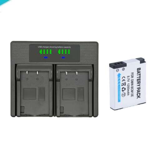NIJIA DMW-BCM13E / DMW-BCM13 Lithium-Ion Battery With LCD Display USB-C Dual