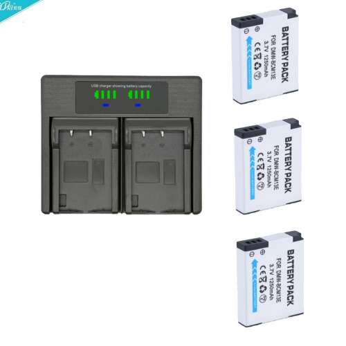 NIJIA DMW-BCM13E / DMW-BCM13 Lithium-Ion Battery With LCD Display USB-C Dual