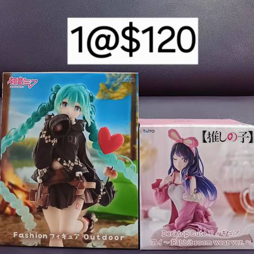 全新未開封TAITO初音未來戶外款模型Figure＆TAITO我推的孩子星野愛Desktop Cute Ra...