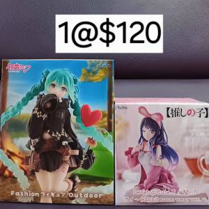 全新未開封TAITO初音未來戶外款模型Figure＆TAITO我推的孩子星野愛Desktop Cute Ra...