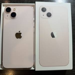 99%新Apple iPhone 13 128gb粉紅色港版行貨有原裝盒原裝配件地鐵站交收