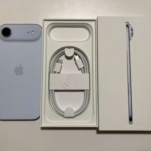 港行全新天藍色 iPhone air 256gb 全套 一年蘋果保養 what app 6497 6645