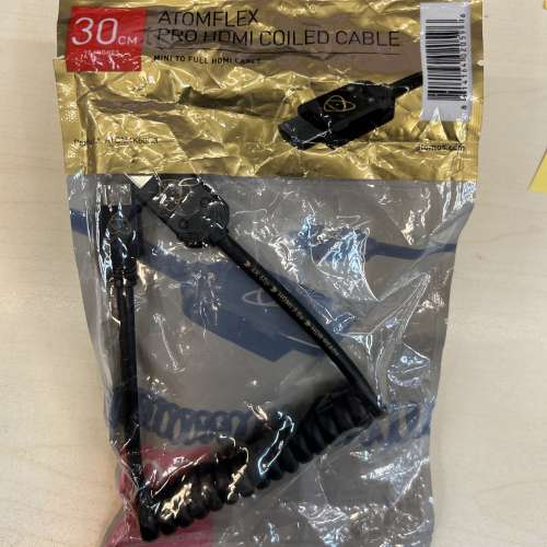 原裝atomos 30cm 傳輸線 (mini to full HDMI 轉換)  ATOMFLEX PRO HDMI COILED CABLE