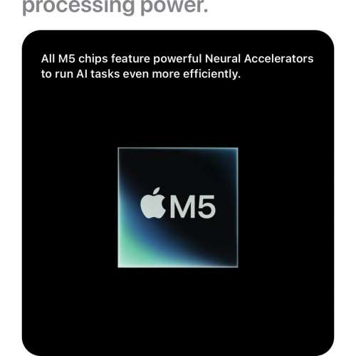 全新未開香港行貨MacBook Air 13 M5 Chip 16GB Memory 512GB Storage