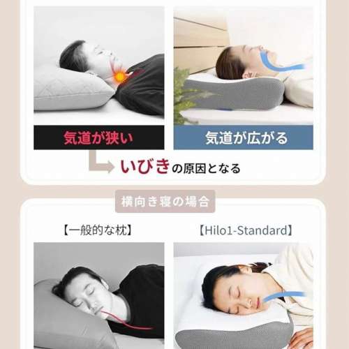 DreamCat's Hilo1-Standard 日本 日本製造護頸枕 枕頭 灰色 現貨
