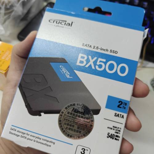 Crucial BX500 2.5 SATA 2TB 有單有保