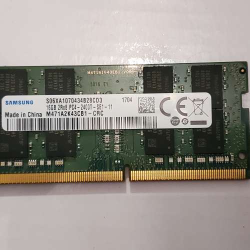 Samsung DDR4 手提電腦Ram 16GB (16GB x 1) 2400T