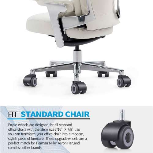 Silent Chair Wheels Replacement  "Upgraded version" Floor Protection