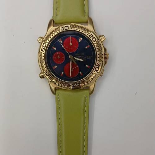 ( 市上無雙 ) 全新古董Vintage Seiko 7T32-6C00 Gold-Plated Alarm Chronograph w/...