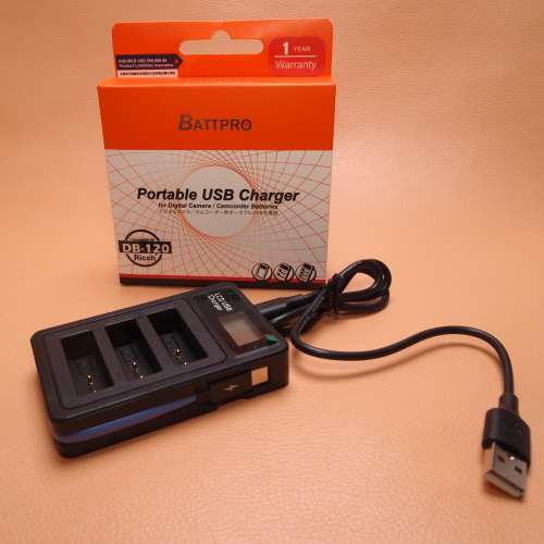 香港行貨BATTPRO免費一年保用 DB120 DB-120三位充電器合Ricoh GR4 GR IV GR IV HDF...