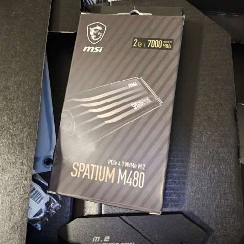 有盒單保至2/2028 MSI SPATIUM M480 2TB Gen4x4 NVMe M.2 2280 SSD