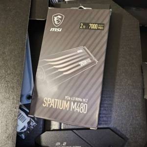 有盒單保至2/2028 MSI SPATIUM M480 2TB Gen4x4 NVMe M.2 2280 SSD