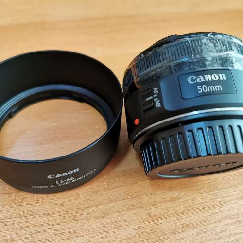 有問題 Canon EF 50mm f1.8 STM 連原裝 ES-68 遮光罩