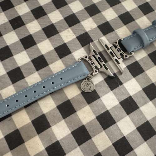 Apple Watch Series 44/45/46mm 真皮女裝手錶帶 湖水藍色 100%全新 全新未曾使用 日...