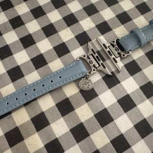 Apple Watch Series 44/45/46mm 真皮手錶帶 湖水藍色100%全新 全新未曾使用 日本旅...
