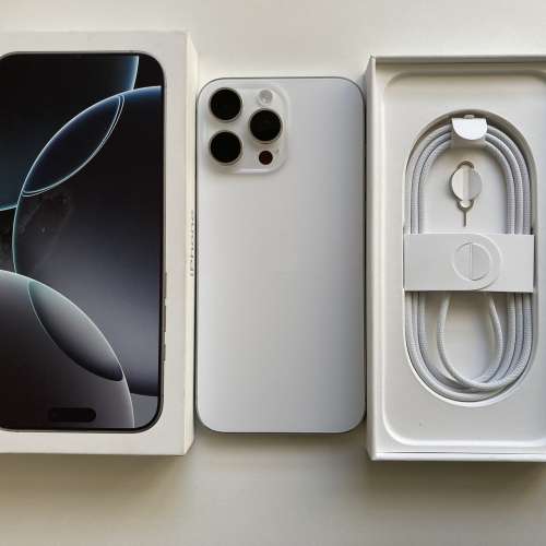 港行 iPhone 16 pro 1tb 全套不議價 電池87%外觀全新 原裝無拆 AppleCare+ 2027/1/...
