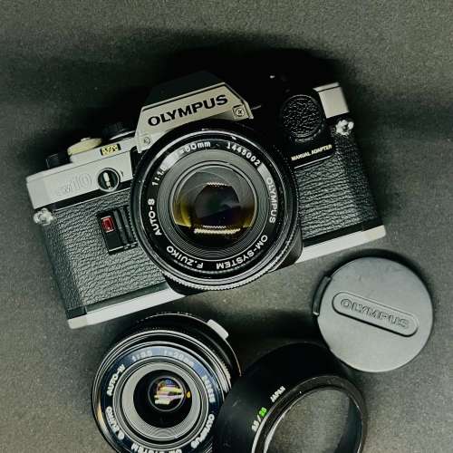 Olympus OM-System OM10 Film Camera with 50mm 1.8 & 28mm 3.5Lenses