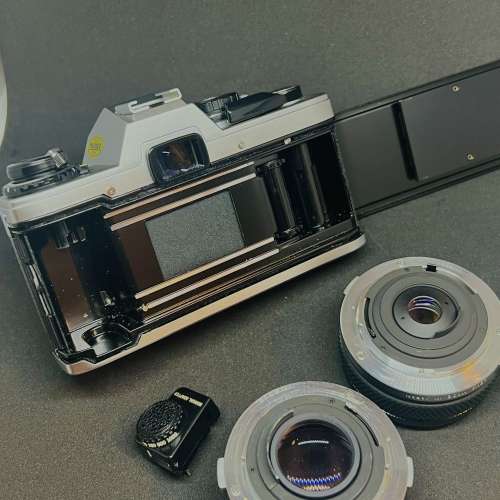 Olympus OM-System OM10 Film Camera with 50mm 1.8 & 28mm 3.5Lenses