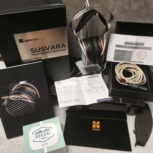 行貨Hifiman Susvara 連歸宿 M4 1.8M 升級線 及DEKOMI 升級耳罩