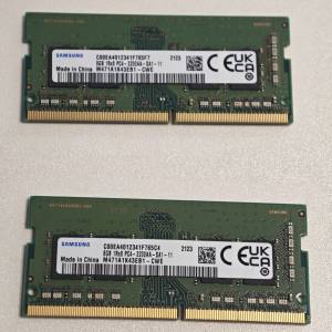 減價！ Samsung 2x8GB DDR4 Notebook RAM x2