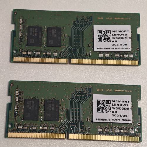 減價！ Samsung 2x8GB DDR4 Notebook RAM x2