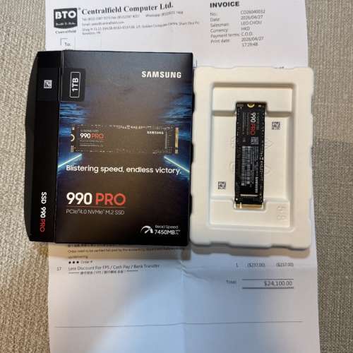 Samsung 990 PRO M.2 Gen4 NVMe SSD 1TB 二手 私人自讓