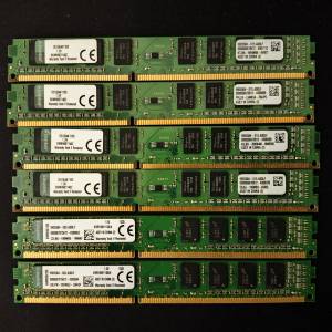 Kingston DDR3 1600mhz 4G婑身單面 RAM 6條