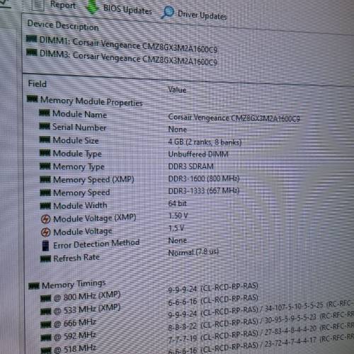 CORSAIR VENGEANCE DDR3 2x4GB 1600MHz