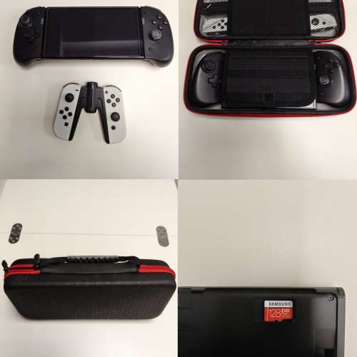 Nintendo Switch OLED 全套配件齊有盒 + 充電分體手制 + Ring Fit + 硬殼包 + SD卡