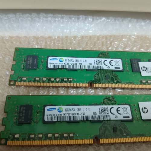 原廠 HP Samsung  8GB x 2 (16GB)  DDR3L-1600 Desktop Ram 記憶體 -100% WORK